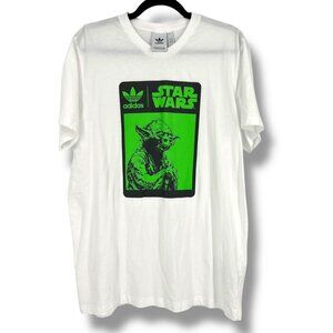 Adidas Star Wars Yoda Graphic Tee Short Sleeve White Green Size XL